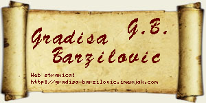 Gradiša Barzilović vizit kartica